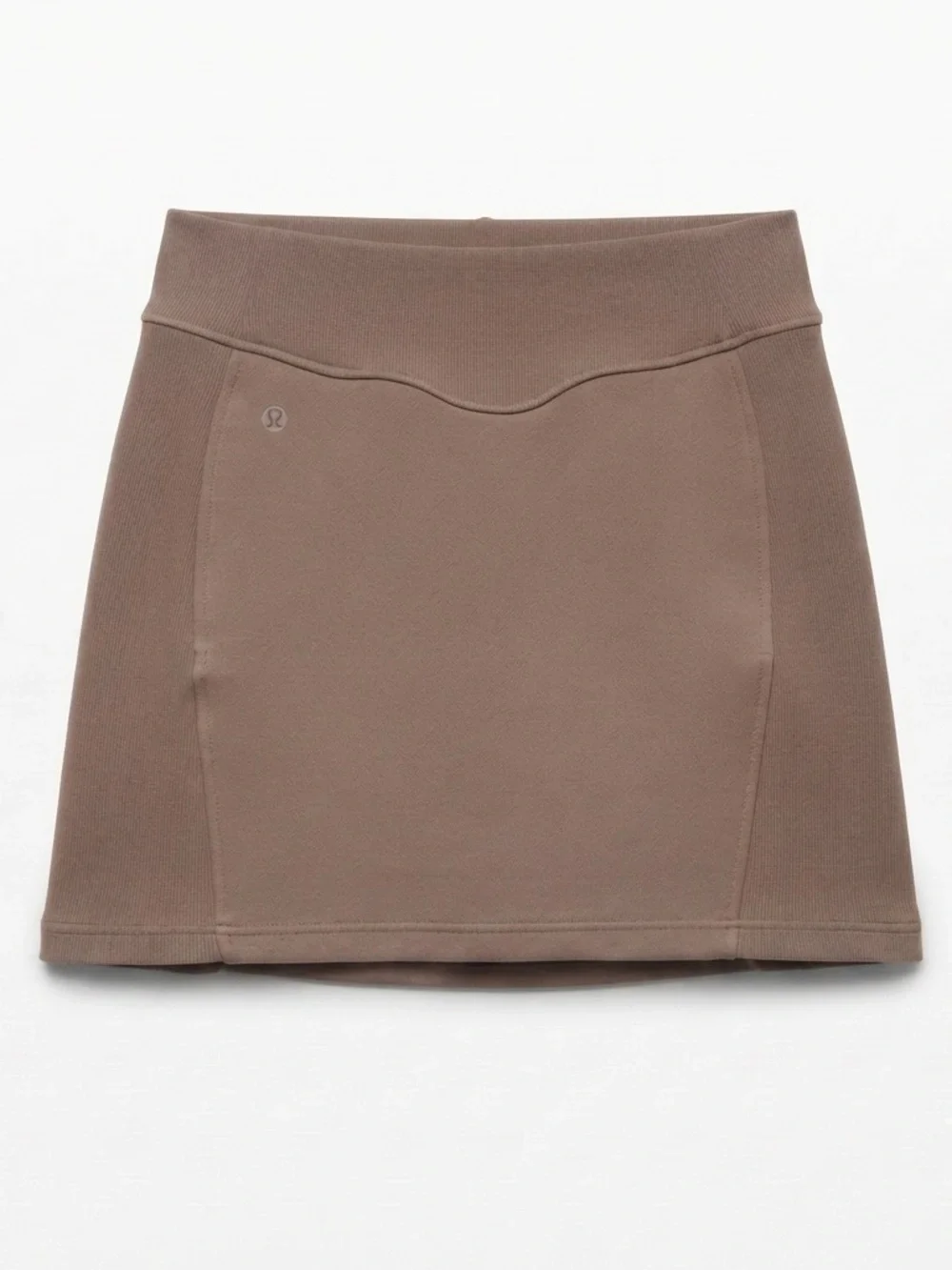 NWT Lululemon Scuba HR High Rise Mini Skirt Fleece Taupe Tan Large